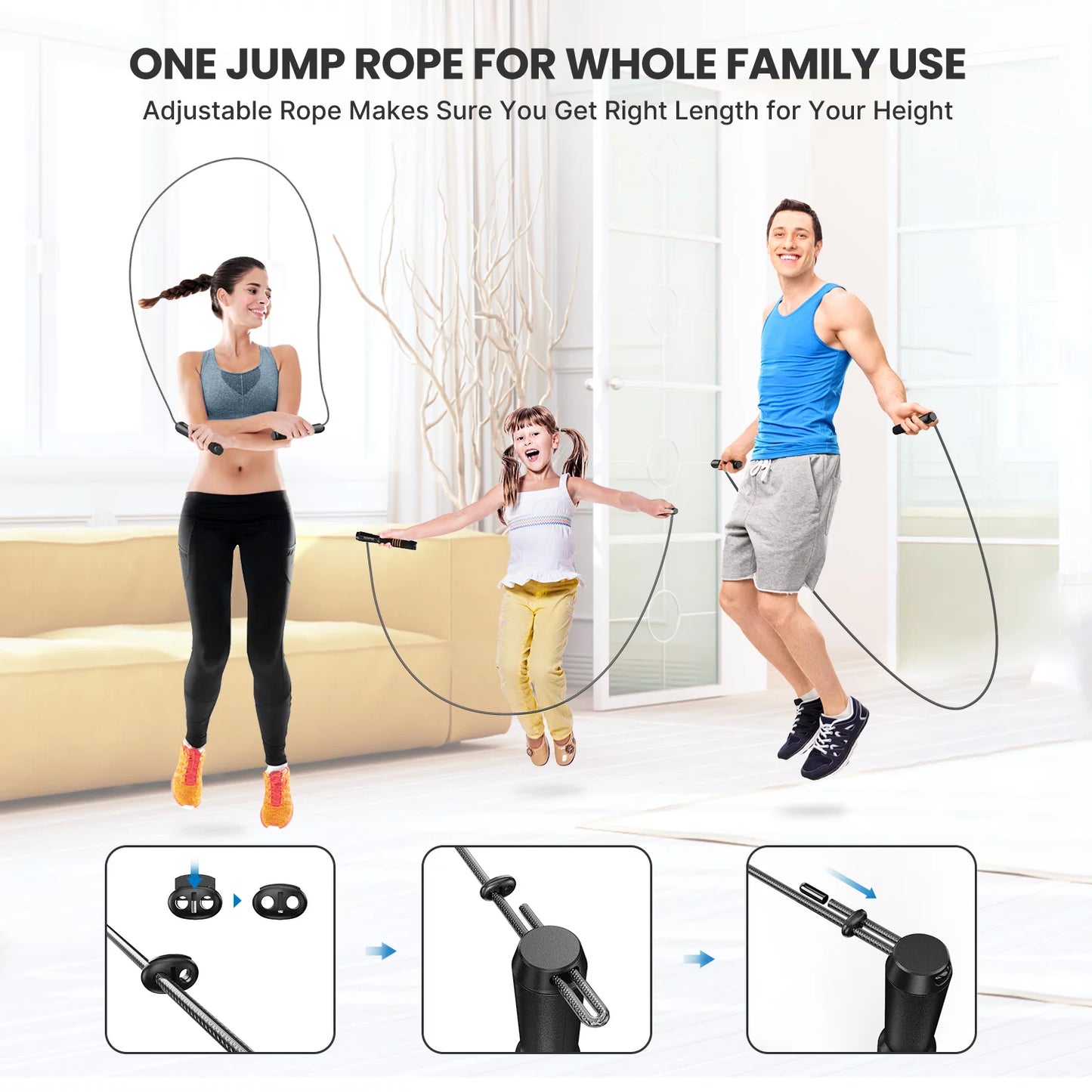 Smart Jump Rope, Fitness Skipping Rope with APP Data Analysis and HD LCD Display